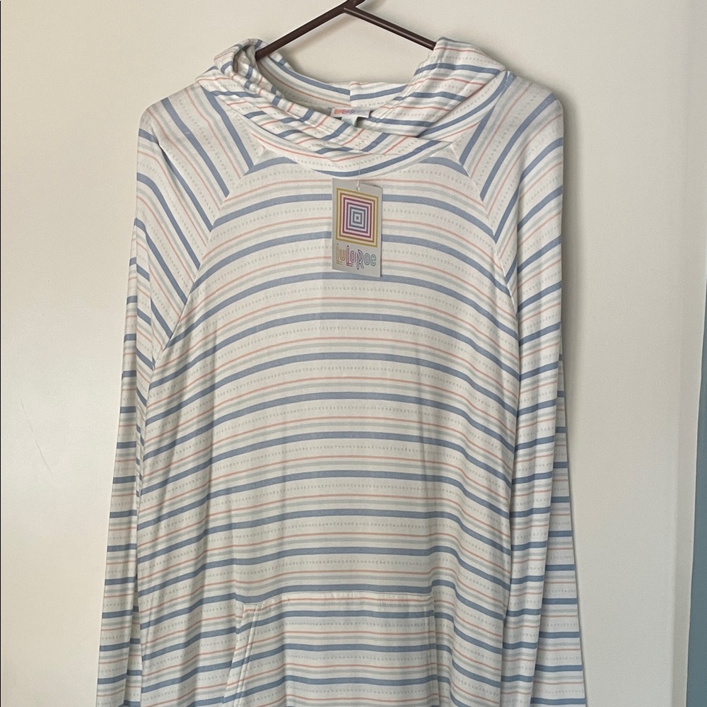 Women’s LuLaRoe Multicolor Striped Hooded Top